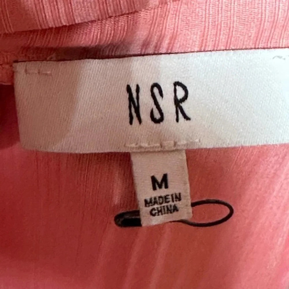 NSR LONG SLEEVE SHINNY  RIBBED TURTLENECK DRESS IN DUSTY PINK NWOT - Picture 8 of 8